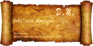Dávid Marica névjegykártya